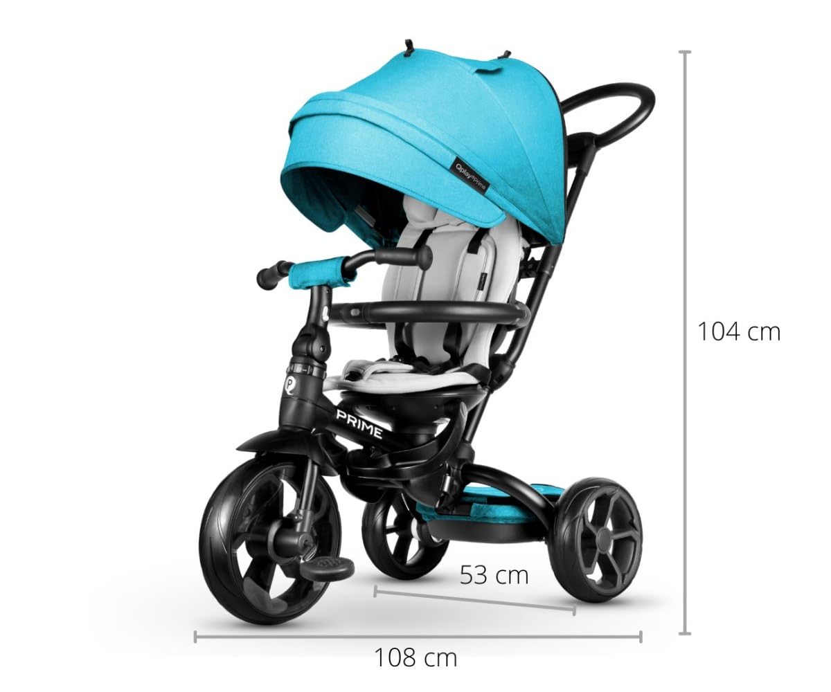 Qplay - Prime Triciclo Evolutivo 3 in 1, Colore Blu, Qp100.00
