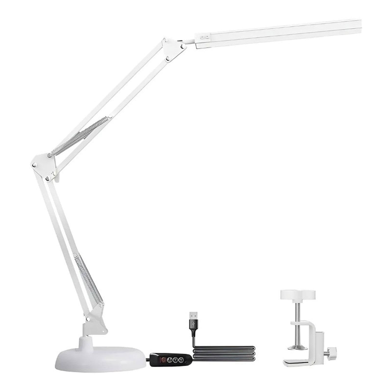 LED Desk Lamp Flexible Gooseneck Reading Light for Studying Relaxing Reading White-image-6