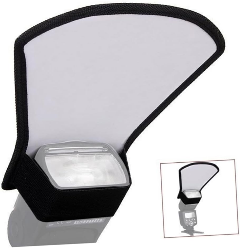 2pcs Flash Diffuser Softbox Reflector for Speedlight Photography White Silver Light Reflectors for Camera for Indoor Outdoor Shooting