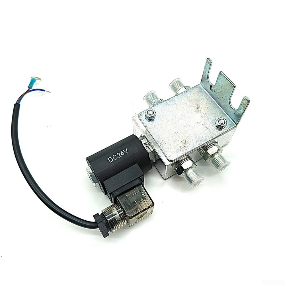 Válvula magnética hidráulica de cambio rápido de 2 vías, 4 posiciones para excavadoras, cargadoras, 12 V, 24 V, doble tensión, impermeable, resistente, con soporte de metal, accesorios para maquinaria