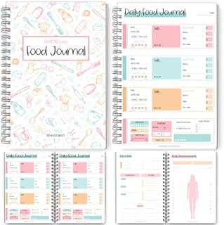My 90 Day Food Journal: Daily Food Journal, 90 Day Meal Tracker & Planner, Fitness Diet Wellness Planner, Habit Tracker, Weight Loss Tracker, Nutrition Log, Daily Food Diary - A5 Colorful Sky