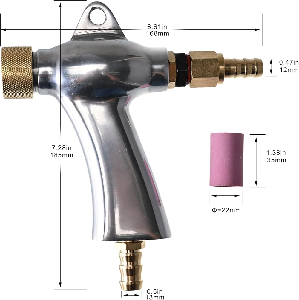 Pneumatyczny Pistolet Do Piaskowania Z 5 Dyszami Ceramicznymi Stop Aluminium Zestaw Pistoletów Do Piaskowania Do Piaskowania Szafka Do Piaskowania Silver,One Size