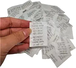 Silica gel sache pacote com 100 dessecante antimofo desumidificador