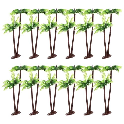 Mini Palmier Vert, Figurines Miniatures pour Aquarium - Modèle de Construction de Plantes de Jardin