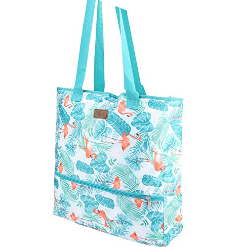 Decocasa Playa Térmica Porta Alimentos, Bolsa Isotérmica Grande para Almuerzo Comida Bebidas, 30 litros, Estampado flamencos, 30L Cover