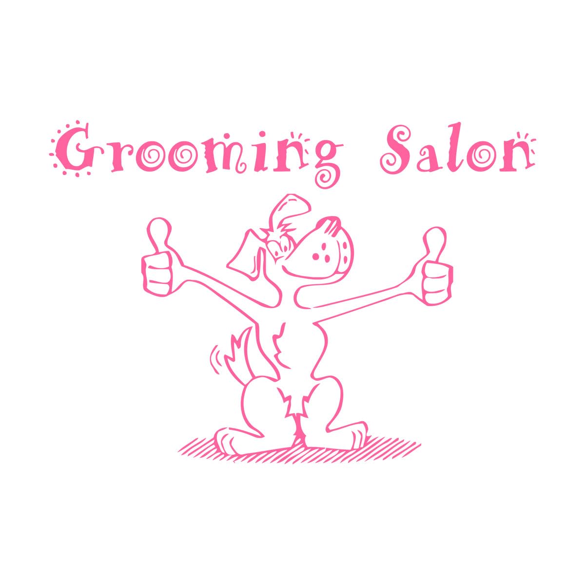 Lzhouting Wall Stickers 6878 Dog Beauty Art Vinyl Wall Decals For Grooming Salon Decor House Wall Stickers Animal Pet Shop Window Decoration Waterproof Small - 30X42cm