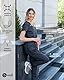 B-well Ricci Medizinische Schlupfhose Jogger 7 Taschen mit elastischem Bund und Gesäßtaschen Krankenhaus Uniformhose Anti-Falten mit Elasthan (Graue Melange, M)