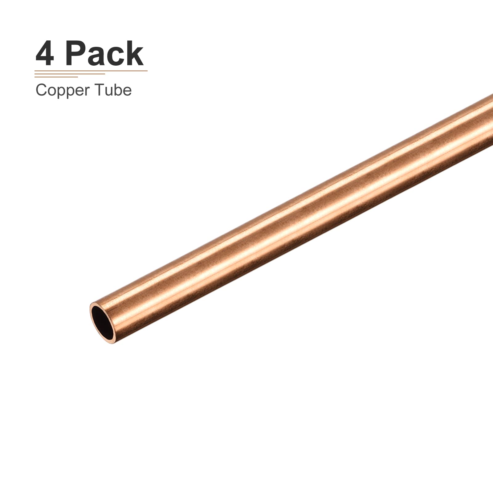 DTGN 4mm X 0.5mm X 200mm (ODxWall TxL) Brass Tube - 4Pack - Good For