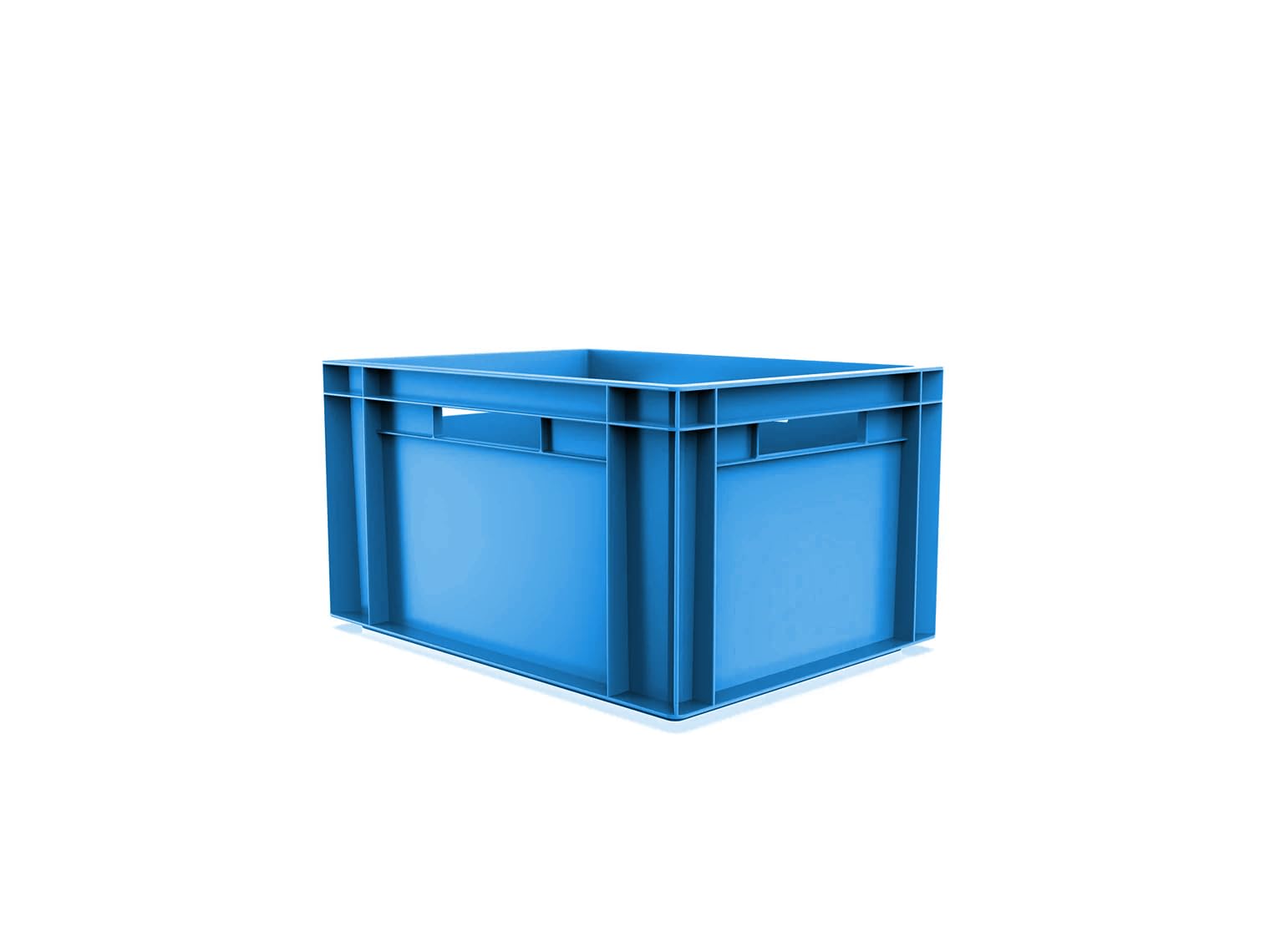 HomeHQ 5x Euro Container Plastic Box, Stacking & Storage Container Boxes 5 Pack (BLUE, 20 Litre)