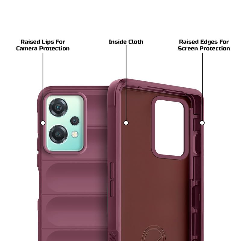 Image of Mr. Case Silicone Back Cover Case for OnePlus Nord CE 2 Lite 5G | Comfort Grip Soft Touch Matte TPU | - Wine Red