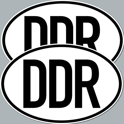 2 pezzi di Sticker SIGLA paese DDR auto bus camion...