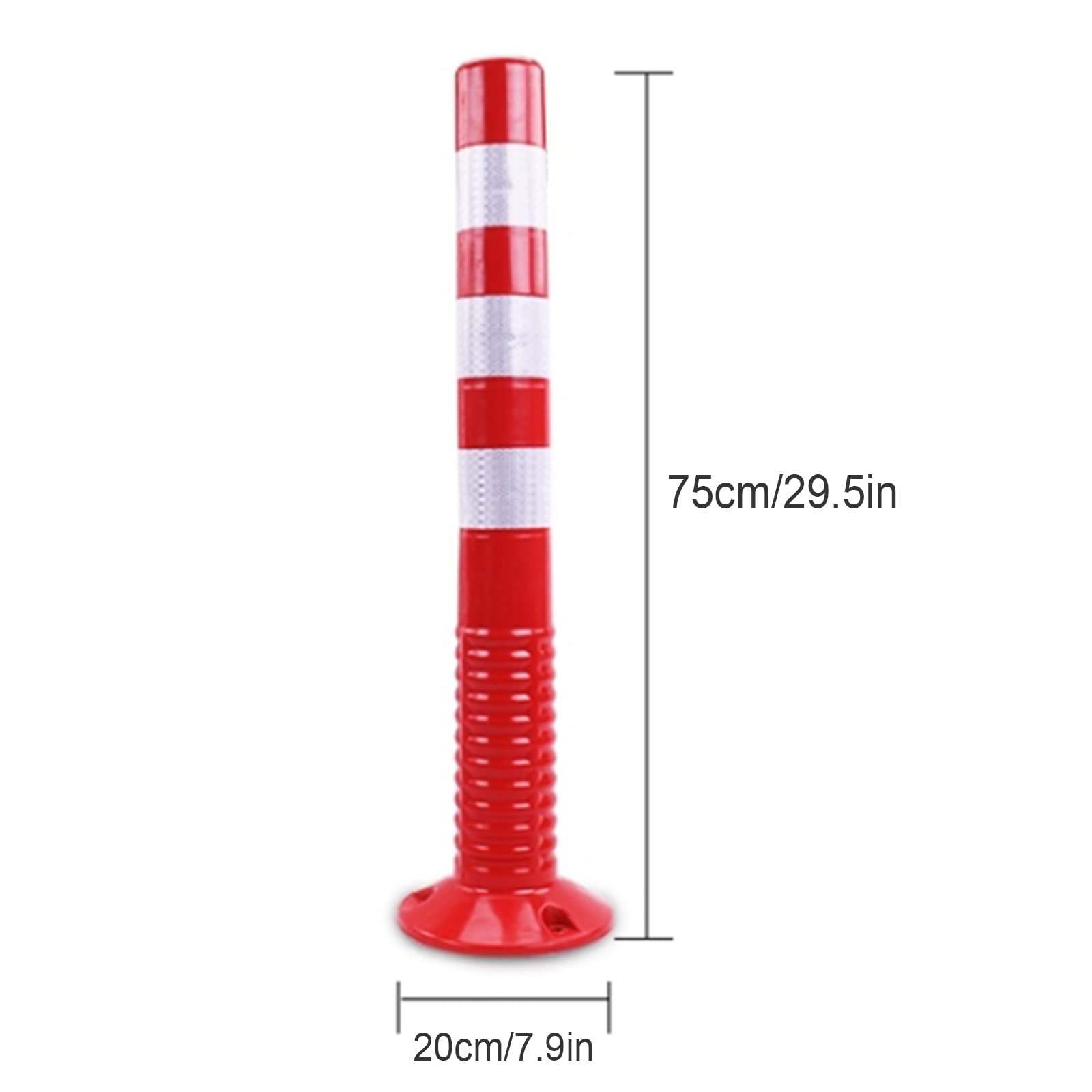4 Conos de señalización Vial, bolardos de tráfico, Conos de Seguridad con Cinta Reflectante para aparcamientos y Obras de construcción. Color Verde. 4 Unidades.