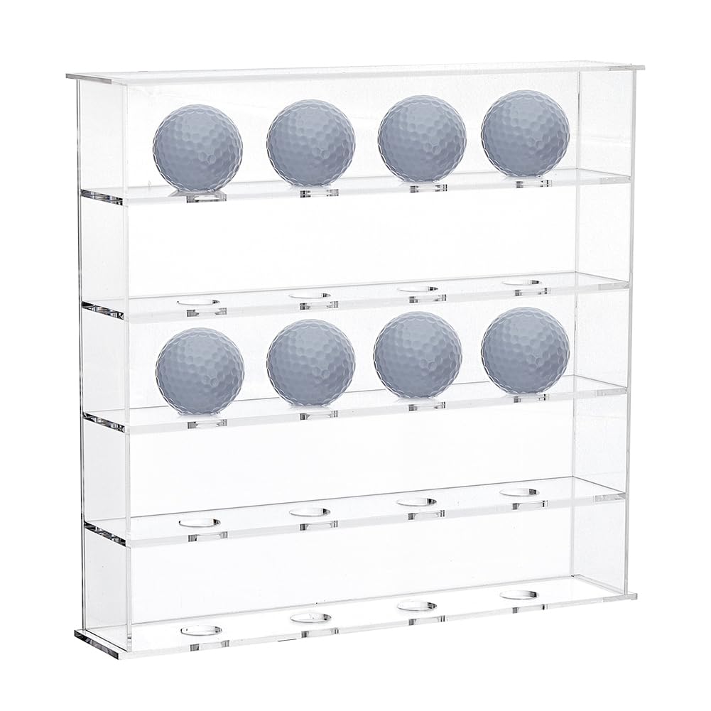 SUPERFINDINGS 1 Set Porte-balles de Golf montable Collection de balles de Golf Vitrine Acrylique Présentoir Transparent Présentoir Suspendu pour vitrine de Magasin