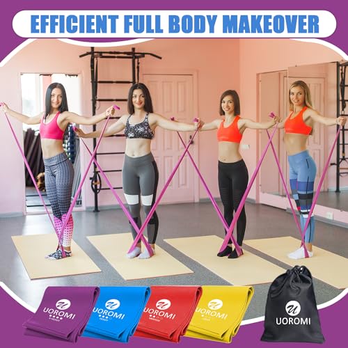 Resistance-Bands-Set-UOROMI-Elastic-Bands-with-4-Resistance-Levels-Exercise-Bands-Workout-Resistance-Bands-Set-for-Strength-TrainingYogaGymPilatesFitness