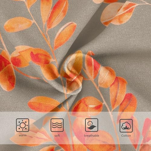 Girls Underwear Toddler 2t Cotton Panties for Girl Artistic Briefs Girls Undies Watercolor Orange Leaves3