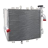 KUUHLERSAT Radiator For 2004-2005 04 05 Kawasaki Ninja ZX10R ZX 10R, 1 Row Aluminum Motorcycle Radiator