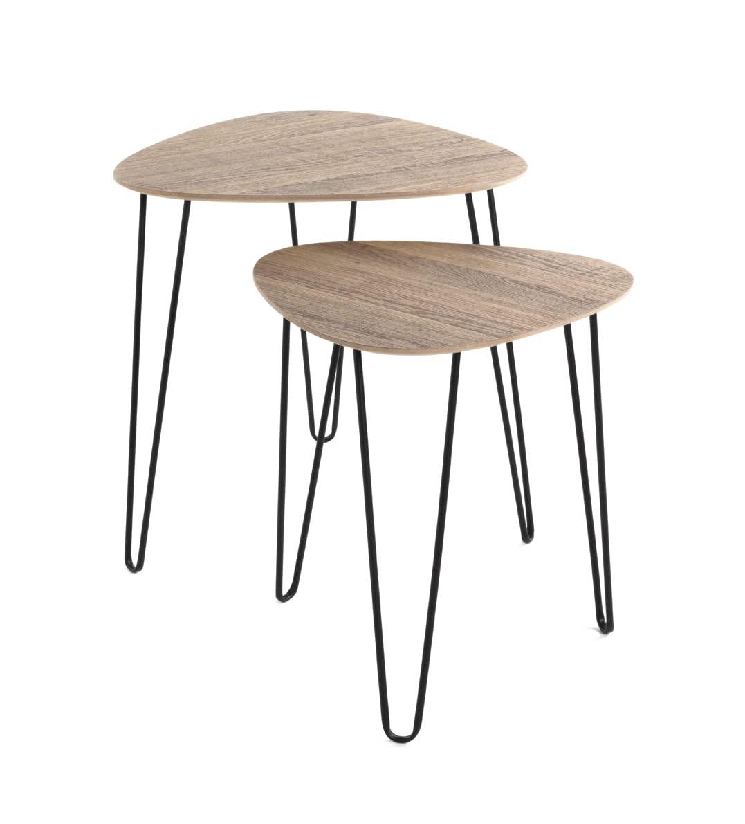 Mesas Laterales Modernas Mesa Auxiliar Con 2 Compartimentos, Mesa De Salón, Mesa De Café Para Mesas De Centro De Madera