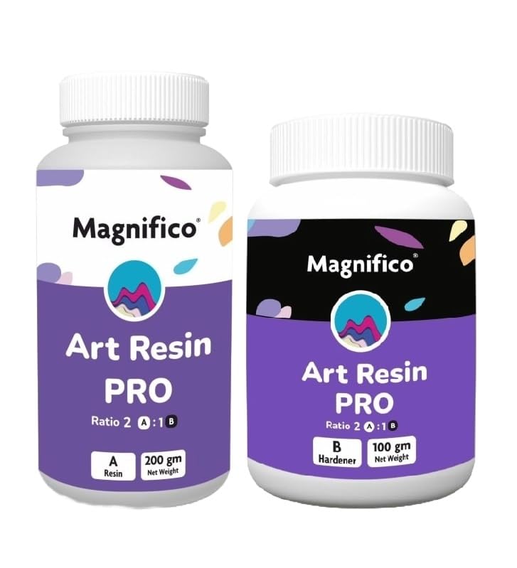 See full amazon price history chart for MAGNIFICO Art Resin Pro 300 Gram (2:1) Clear UV-Resistant Epoxy Resin Art Kit,Smooth Finish,Easy to Use with Self-Leveling, Suitable for Jewellery, Keychain & Artwork MAGNIFICO Art Resin Pro 300 Gram (2:1) Clear UV-Resistant Epoxy Resin Art Kit,Smooth Finish,Easy to Use with Self-Leveling, Suitable for Jewellery, Keychain & Artwork (B0B5YJ2K9P) Amazon Price History, Amazon Price Tracker
