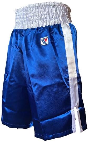 Winning ウイニング ボクシング パンツ 青 白ライン ウイニング(WINNING) ボクシングトランクス(ロングタイプ