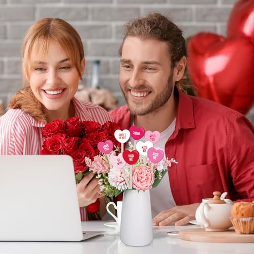 Adornos de San Valentín Whaline de corazones para complementar regalos de aniversario 7