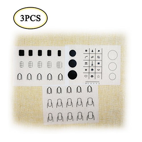 boocy 3pcs uñas alfombrilla de silicona herramienta de manicura Espacio de trabajo hoja fácil de Nail Art Stamping Plate uñas arte alfombrilla