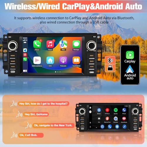 Radio Android 13 2GB+64GB para Jeep y Dodge con Pantalla miniatura 4