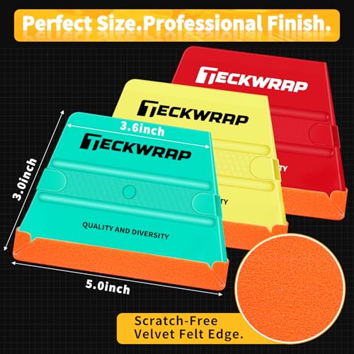 Image of TECKWRAP Felt Squeegee for Vinyl Wrap -Trapezoid Shape (Soft /Medium /Hard)