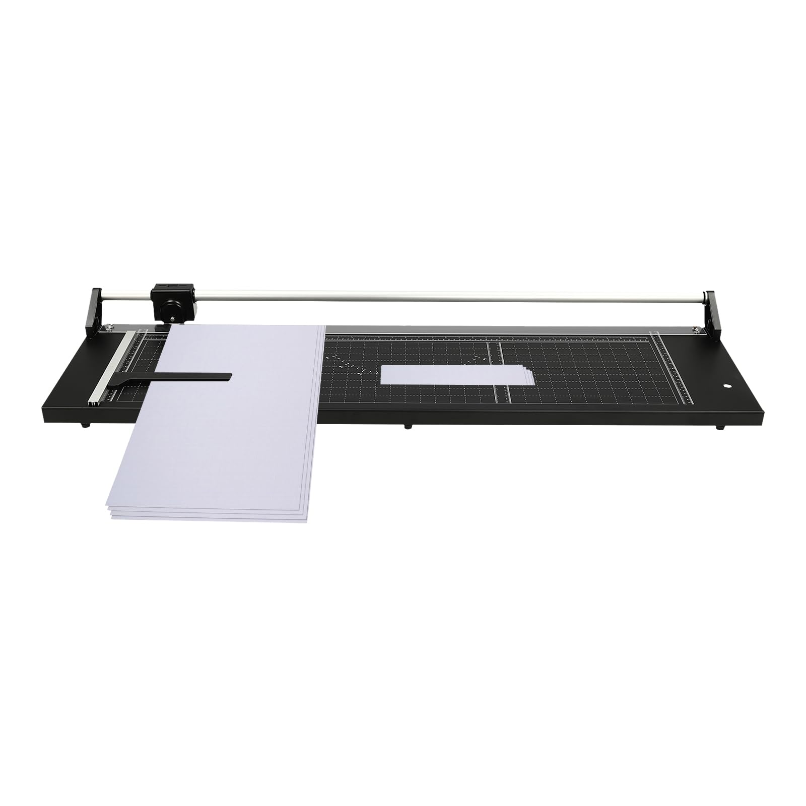 Taglierina formato A4 con 3 lame, carta e righello di posizionamento magnetico, taglierina per carta, 90 cm, massima precisione per foto, coupon ed etichette, colore nero