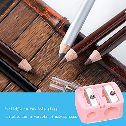Sharpener Double Hole Pencil Sharpener Easy To Clean, Travel-Friendly, Beauty Cosmetic Pencil Sharpener For Lip Liner, Eyebrow, And Eyeliner Pencils #TOP3
