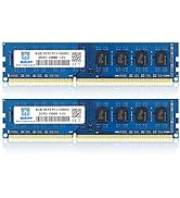 DDR3 1600 UDIMM PC3 12800U 16Go (2x8Go) RAM, DDR3 1600MHz 8Go 2Rx8 PC3 12800U 240-Pin CL11 1.5V M...