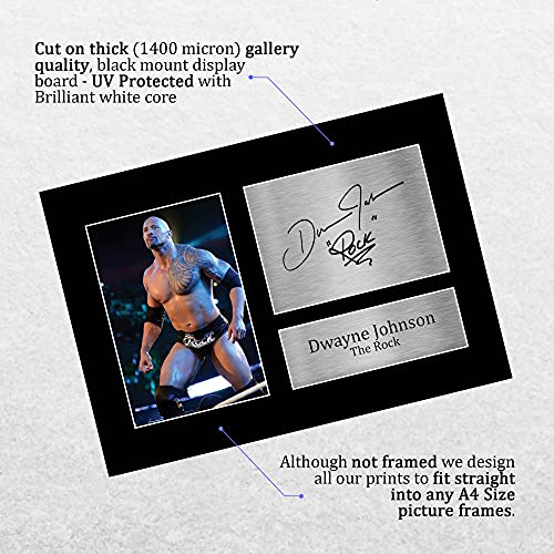 New HWC Trading Dwayne Johnson Gift Handtekeningen A4 Printed The Rock Gifts Print Picture Beeldscherm… - Afbeelding 4