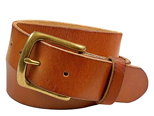 BS040-CX160 Morgan Genuine Full Grain One-Piece 100% Genuine Leather Belt Casual Belt1-1/2