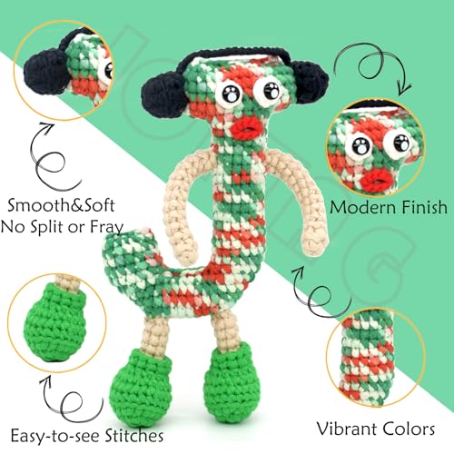 Image of 2 * 50g Rainbow Beginner Crochet Yarn for Crocheting and Knitting Multicolor Cotton Crochet Yarn for Beginners(Christmas Tone)