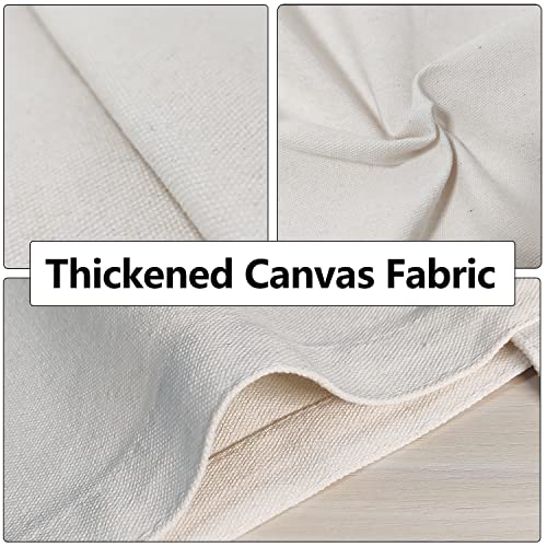Xhhdp 12Oz Cotton Canvas Tote Bags, 2-Pack Reusable Heavy Duty Cloth Tote Shopping Bags And Reinforced Carrying Handle, White X-Large #TOP1