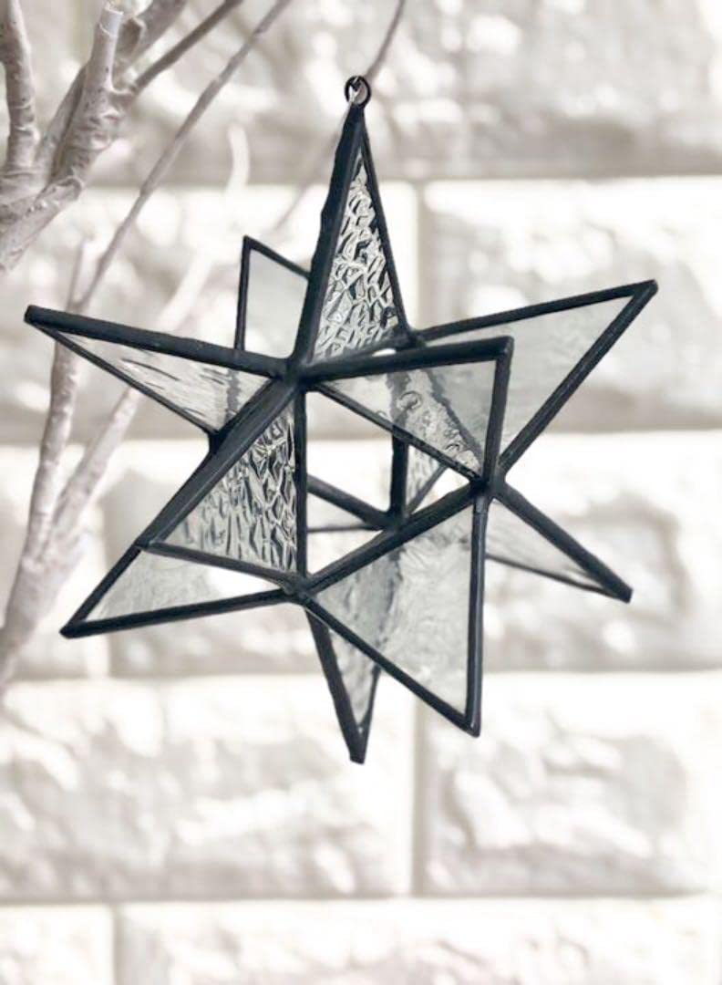 Amazon.co.jp: ステンドグラス星のオーナメント(小 クリアガラス