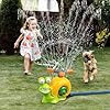 51vjoy304yl - VATOS Water Sprinkler Baseball Toy for Kids Outdoor Play, 2 in 1 Snail Summer Water Game with 2 Sprinkler Heads, 360° Roating Spray Water Baseball for Boys Girls Summer Backyard Lawn Pool Party Fun