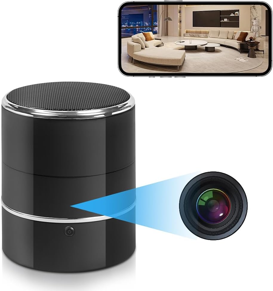 Spy Camera Hidden Bluetooth Speaker with 240° lens