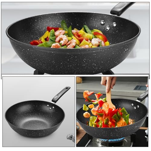 Wok de Piedra Maifan Antiadherente 30cm BESPORTBLE miniatura 5