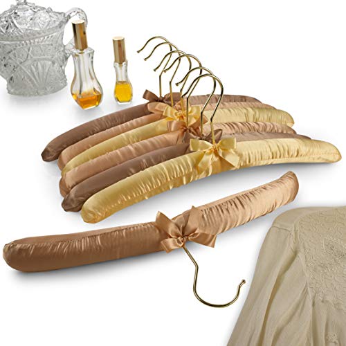 Florida Brands Padded Clothing Fabric Hangers For Women Clothing - Earthtone, Set Of 12 Premium Coat Hangers For Closet, Bride Hanger For Wedding Dress, Sweater Hangers #TOP3