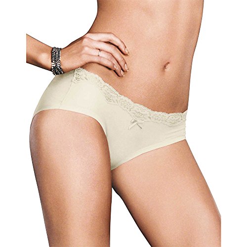 Maidenform womens Comfort Devotion No Pinch Panties, Hipster, Bikini, and Thong Available hipster panties, Embellished - Ik/Shell Combo, 7 US