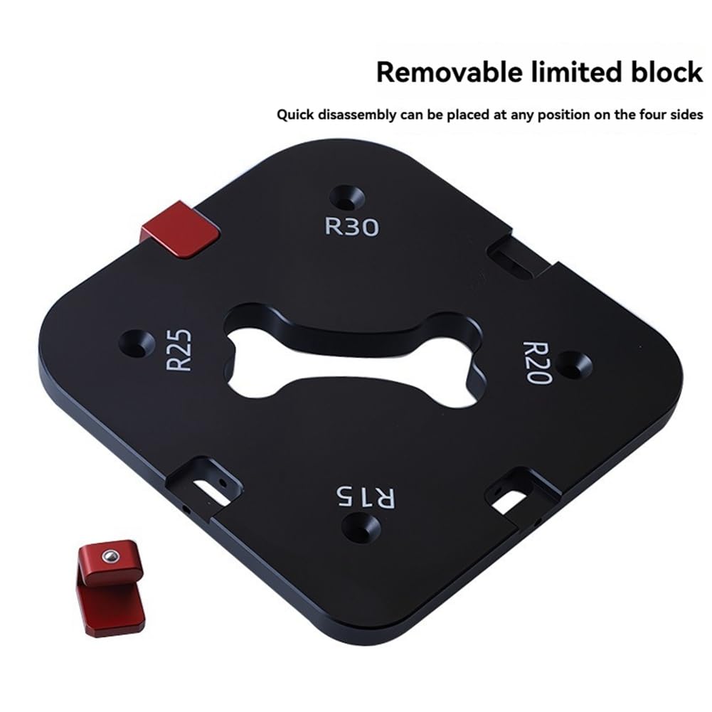 Taschenradius-Vorrichtung, Fräser-Schnittschablone, 4-in-1-R-Bogen-Fasenschablone, Form für Schnelles Schneiden Von Abgerundeten Ecken