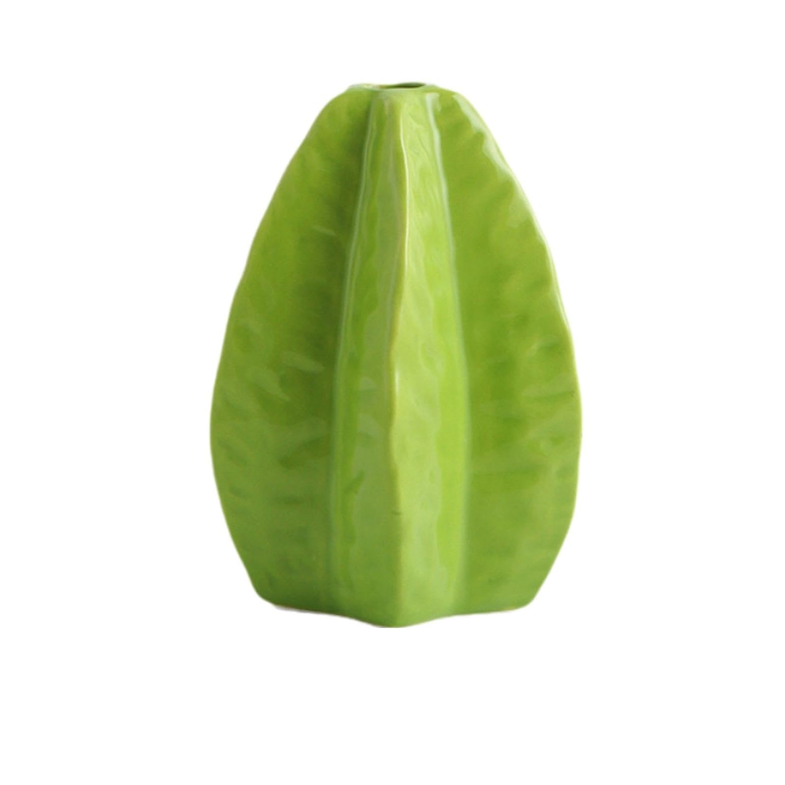 Geometric Vase Creative Geometric Vase Porcelain Flower Pot Arrangement For Balcony Mantel Office Table Centerpiece(Green)