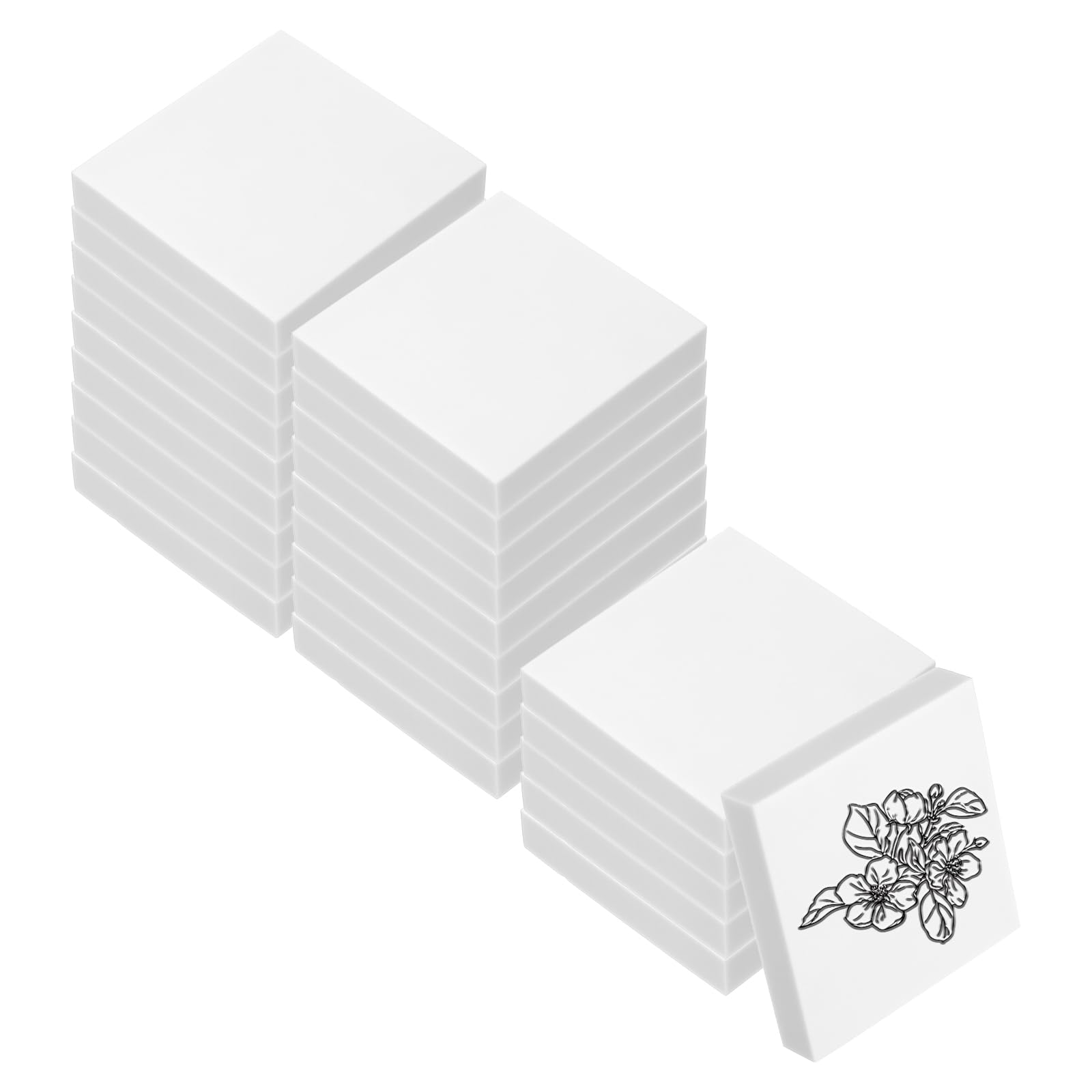 Fournitures de sculpture PATIKIL : lot de 24 blocs en caoutchouc linoléum doux pour artistes