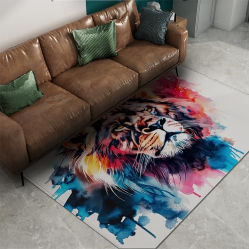 Tapis lion moderne lavable et résistant pour salon et cuisine - 6