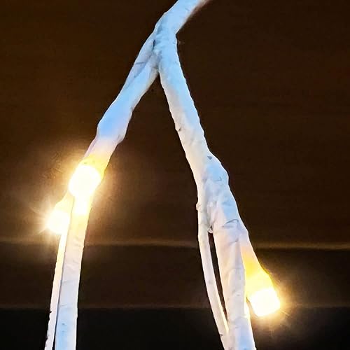 Miniatura 2 de YASENN Guirnalda de luces blancas  56 luces LED de 6 pies iluminadas, guirnalda de vid flexible, luces de sauce para bricolaje, luces de pared