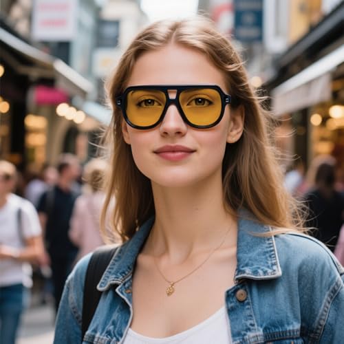 Retro Aviator Sunglasses for Women Men Trendy Classic Travel and Drive Retro Stylish UV Protection Sunglasses4