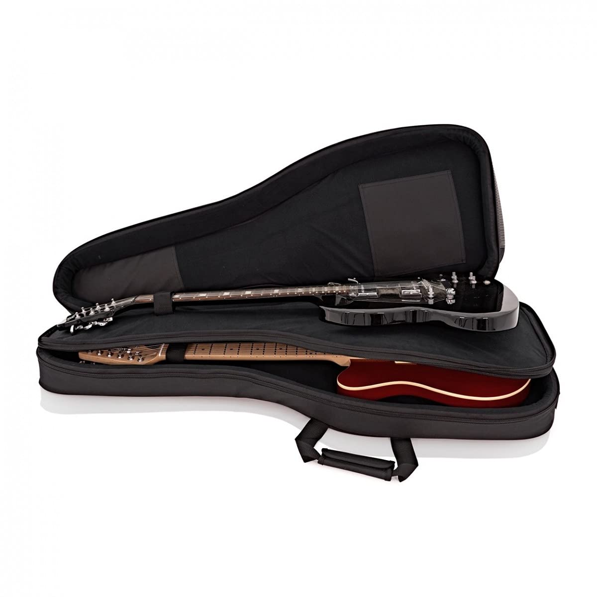 Gear4Music Dual Electric Gitarre Gig Bag für Zwei Gitarren mit 15 mm Polsterung