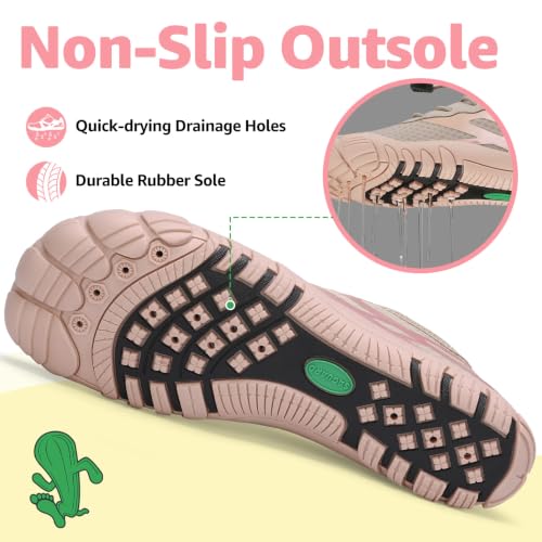 Image of SAGUARO Water Shoes for Women - Barefoot Quick-Dry Aqua Sock, Lightweight, Breathable for Swimming, Beach and Outdoor Activities Size 5.5-10.5