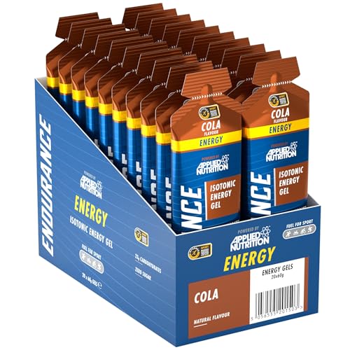 Applied Nutrition Endurance - Isotonic Energy Gel, High in Carbohydrates, Quick Energy On The Go, for Performance Sports (Pack of 20 x 60g) (Cola)
