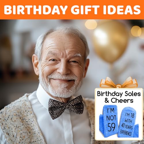 HAPPYPOP Birthday Gifts for Seniors - Socks for Mom Dad, Ideal Gifts for 51 52 53 54 55 56 57 58 59 60 Year Old Women Men3